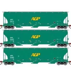 Athearn Genesis G97157 HO Scale Trinity 3 Bay Covered Hopper AG Processing AGP 3 Pack 1