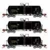Athearn Genesis GN15328 N Scale 13,000 Gallon Acid Tank Car "Black" UTLX 3 Pack