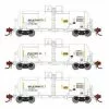 Athearn Genesis GN15332 N Scale 13,000 Gallon Acid Tank Car "White" UTLX 3 Pack