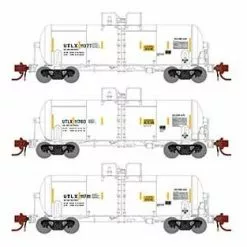 Athearn Genesis GN15332 N Scale 13,000 Gallon Acid Tank Car "White" UTLX 3 Pack