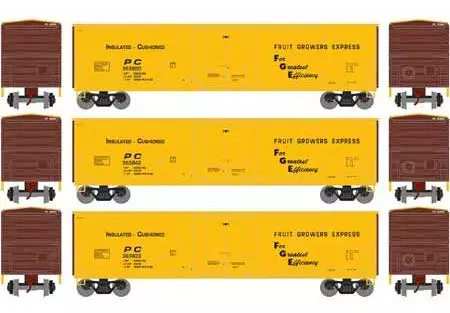 Athearn HO 76131 50' Youngstown Plug Door Boxcar Penn Central PC 3 Pack 2 Athearn HO 76131 50' Youngstown Plug Door Boxcar Penn Central PC 3 Pack - Image 2
