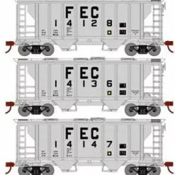 Athearn HO Scale 15420 PS-2 2003 Covered Hopper Florida East Coast FEC 3 Pack