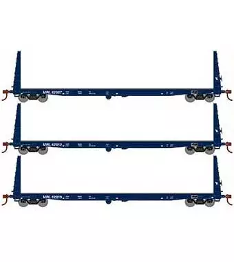 Athearn HO Scale 17226 60' BulkheadFlatcar Montana Rail Link MRL 3 Pack 1 Athearn HO Scale 17226 60' BulkheadFlatcar Montana Rail Link MRL 3 Pack