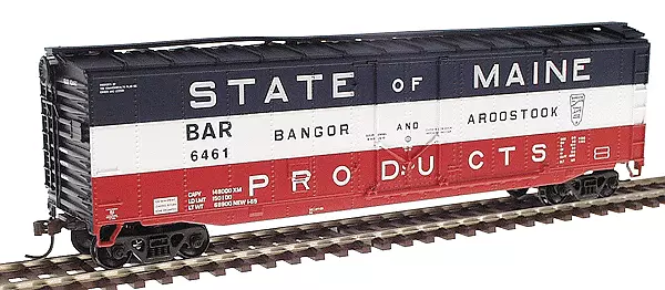 Athearn HO Scale 7030 50' Plug Door Boxcar State Of Maine BAR 6461 - NOS 1 Athearn HO Scale 7030 50' Plug Door Boxcar State Of Maine BAR 6461 - NOS