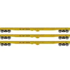 Athearn HO Scale 98085 60' Flatcar Frisco SLSF 3 Pack