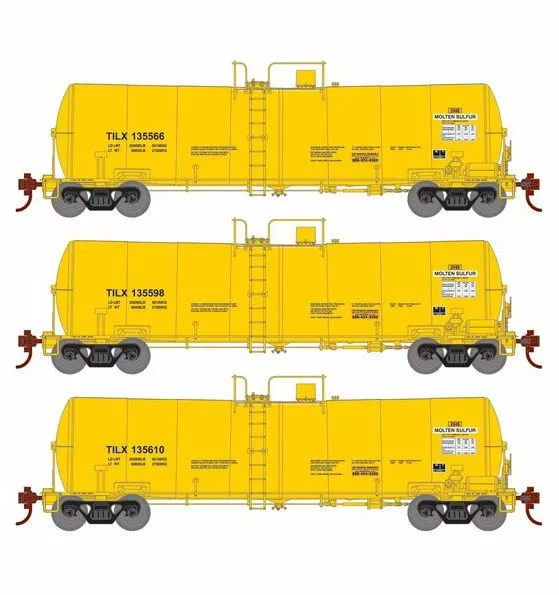 Athearn RTR 16398 HO Scale 16k Clay Slurry Tank Car Trinity TILX 3 Pack 1 Athearn RTR 16398 HO Scale 16k Clay Slurry Tank Car Trinity TILX 3 Pack
