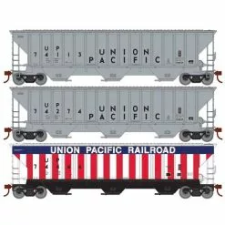 Athearn RTR 22263 HO Scale PS 4740 Covered Hopper Union Pacific UP 3-Pack