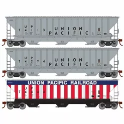 Athearn RTR 22263 HO Scale PS 4740 Covered Hopper Union Pacific UP 3-Pack