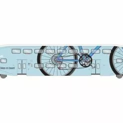Athearn RTR 28581 N Scale Bombardier Coach Metrolink Special Bikes SCAX 138