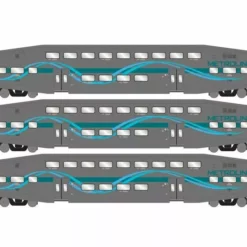 Athearn RTR 29701 HO Scale Bombardier Coach Metrolink Refurbished SCAX 3 Pack