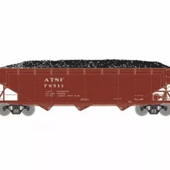 Athearn RTR 33077 HO Scale 40' Offset Coal Hopper W/Load Santa Fe ATSF 75811
