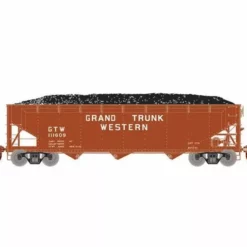 Athearn RTR 33086 HO Scale 40' Offset Coal Hopper W/Load Grand Trunk Western GTW 111609