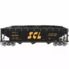 Athearn RTR 33089 HO Scale 40' Offset Coal Hopper W/Load Seaboard Coast Line SCL 160587
