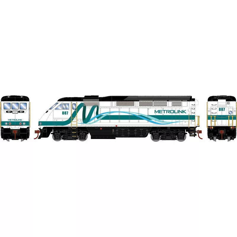 Athearn RTR 64959 HO Scale EMD F59PHI Diesel Metrolink SCAX 887 DCC & Sound 2 Athearn RTR 64959 HO Scale EMD F59PHI Diesel Metrolink SCAX 887 DCC & Sound - Image 2