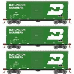 Athearn RTR 67965 HO Scale 40' Modernized Boxcar Burlington Northern BN 3 Pack