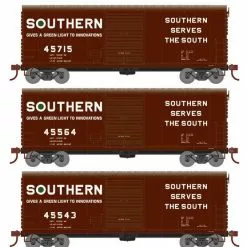 Athearn RTR 67971 HO Scale 40' Modernized Boxcar Southern SOU 3 Pack
