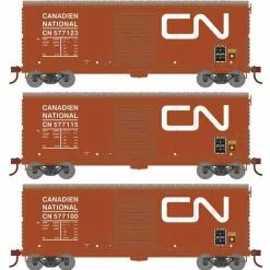Athearn RTR 69444 HO Scale 40' Modernized Boxcar Canadian National CN 3 Pack