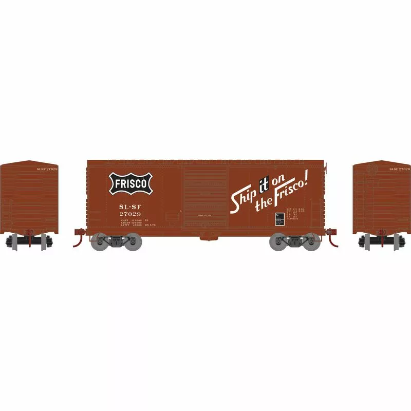 Athearn RTR 69446 HO Scale 40' Modernized Boxcar Frisco SLSF 27029 2 Athearn RTR 69446 HO Scale 40' Modernized Boxcar Frisco SLSF 27029 - Image 2