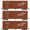 Athearn RTR 69447 HO Scale 40' Modernized Boxcar Frisco SLSF 3 Pack