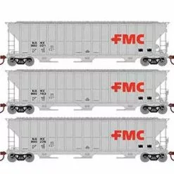 Athearn RTR 81582 HO 54' FMC 4700 Covered Hopper FMC NAHX 3 Pack