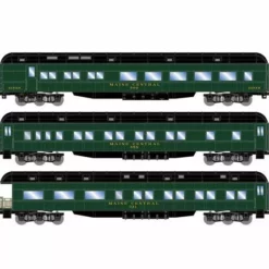 Athearn RTR 88234 HO Scale Heavyweight Passenger 3 Car Set Maine Central MEC